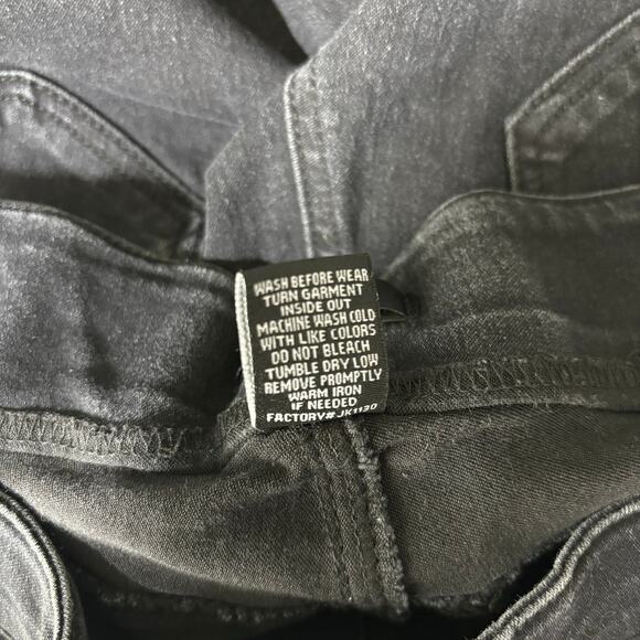 d. Jeans Womens Jeans Size 14W  Black Skinny Pull-On Grunge 90s Rocker Andro - Picture 10 of 12